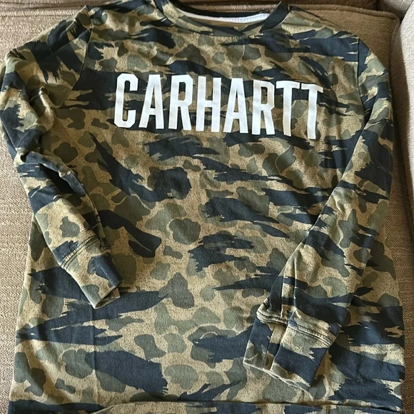 Carhartt boys S (8-10) camouflage graphic tee long sleeve - Picture 1 of 2